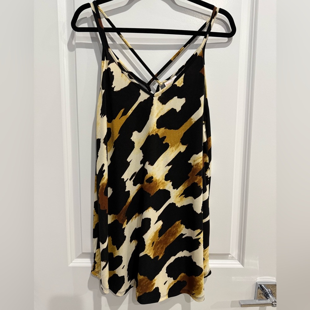 LuLaRoe Daniella Abstract Animal Print Tank NEW